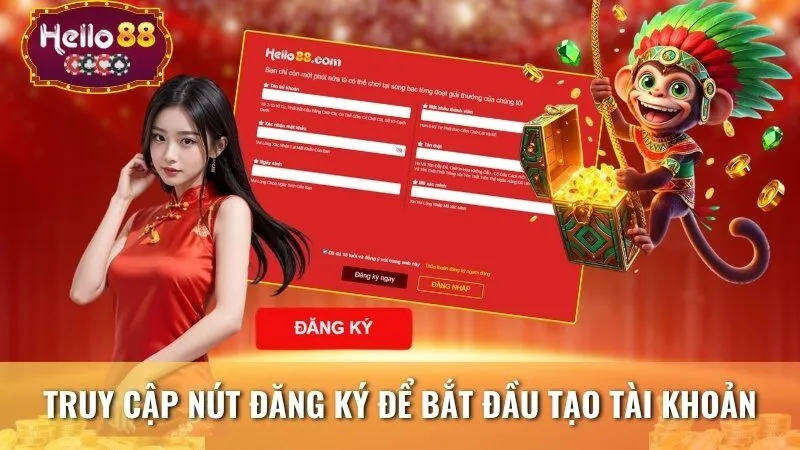 Truy cập nút đăng ký để bắt đầu tạo tài khoản